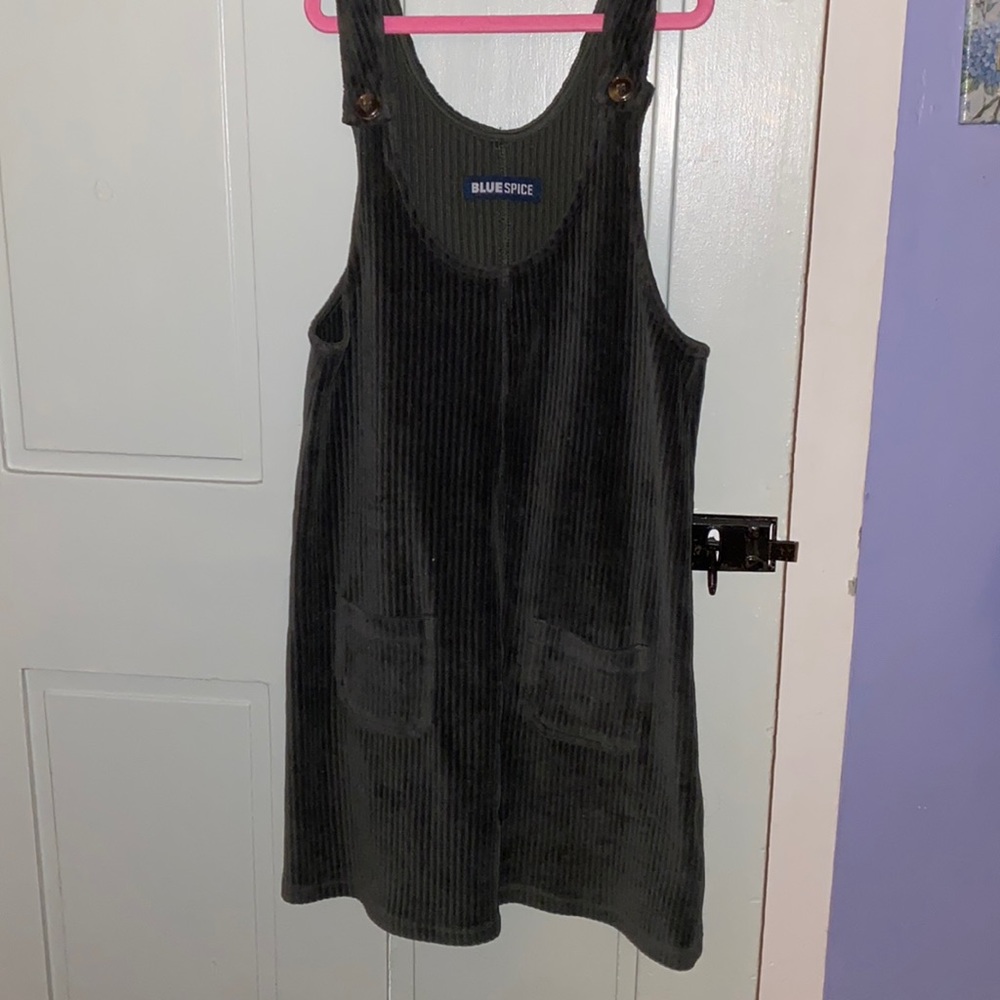 Green Blue Spice corduroy girls dress